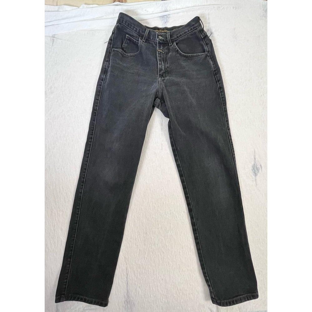 Marithe + Francois Girbaud Black Jeans 7/8 Stone Washed Straight Leg‎